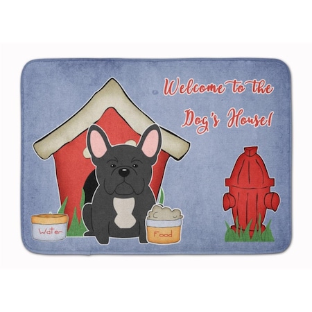 Carolines Treasures Dog House French Bulldog Black Machine Washable Memory Foam Mat BB2768RUG